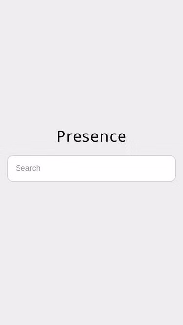 Screenshot of presence.page