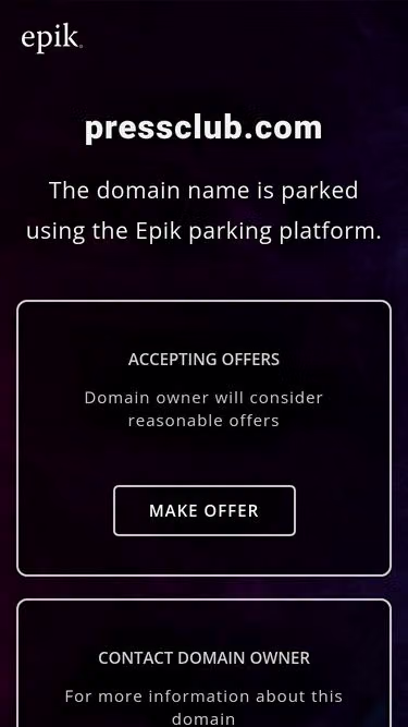 Screenshot of pressclub.com