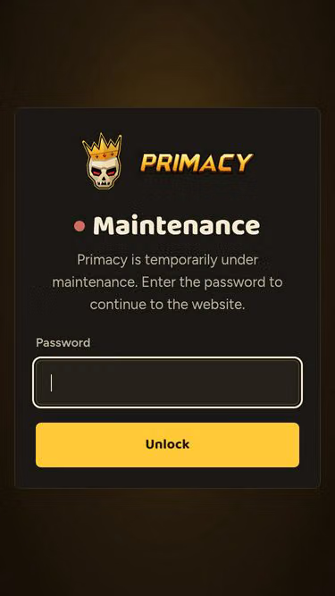 Screenshot of primacy.gg