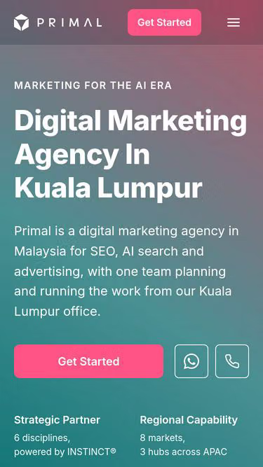 Screenshot of primal.com.sg