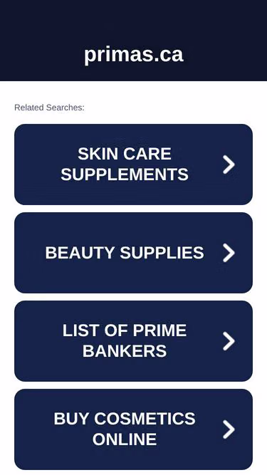 Screenshot of primas.ca