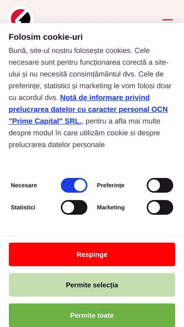 Screenshot of primecapital.md