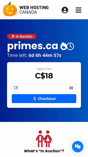 Screenshot of primes.ca
