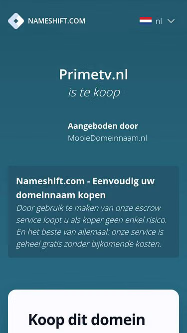 Screenshot of primetv.nl