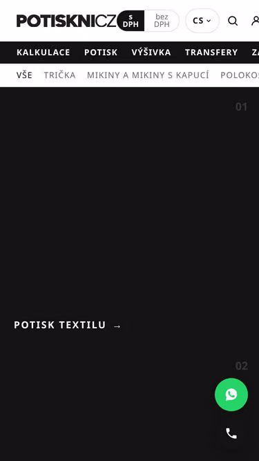 Screenshot of printi.cz