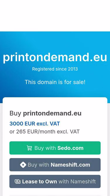 Screenshot of printondemand.eu