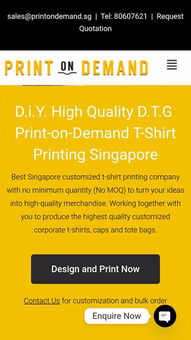 Screenshot of printondemand.sg