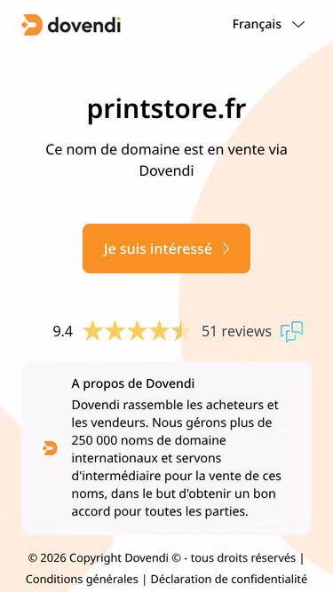 Screenshot of printstore.fr
