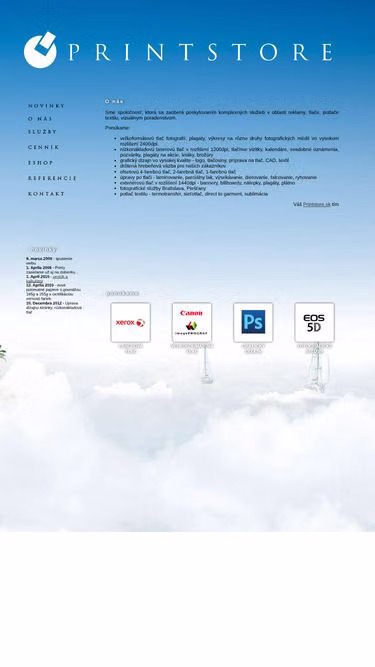 Screenshot of printstore.sk