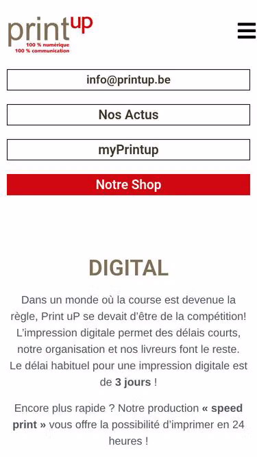Screenshot of printup.be