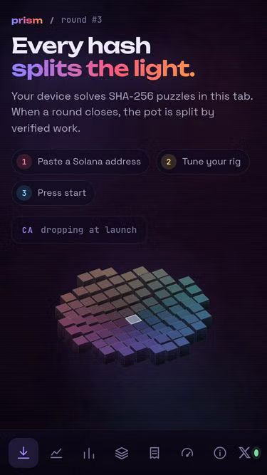Screenshot of prism.gives