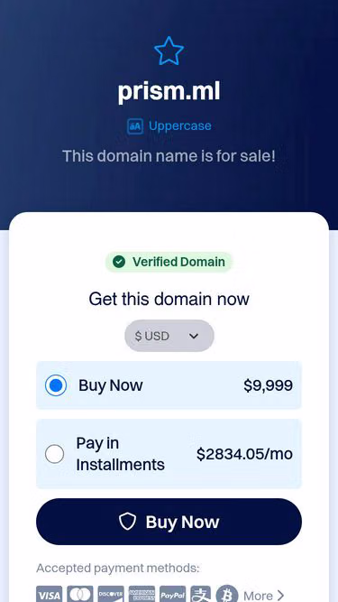 Screenshot of prism.ml