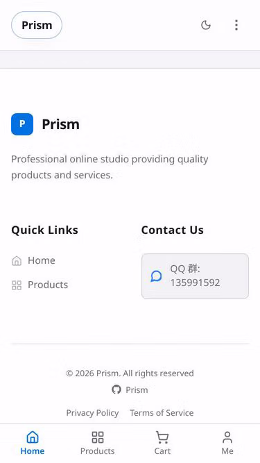 Screenshot of prism.rest