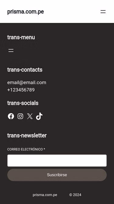 Screenshot of prisma.com.pe
