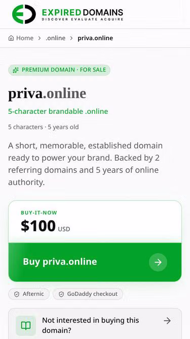 Screenshot of priva.online