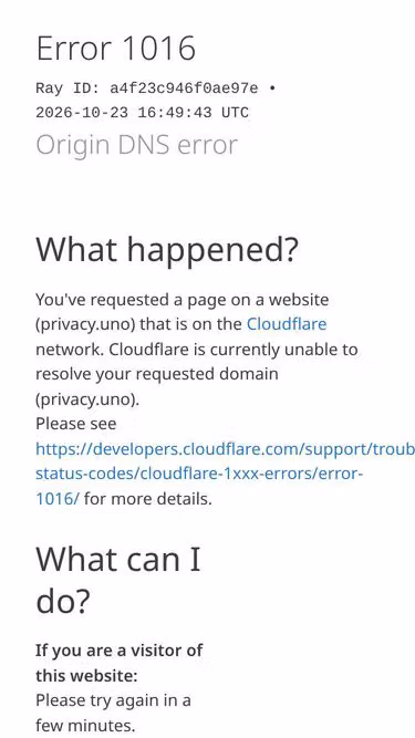 Screenshot of privacy.uno