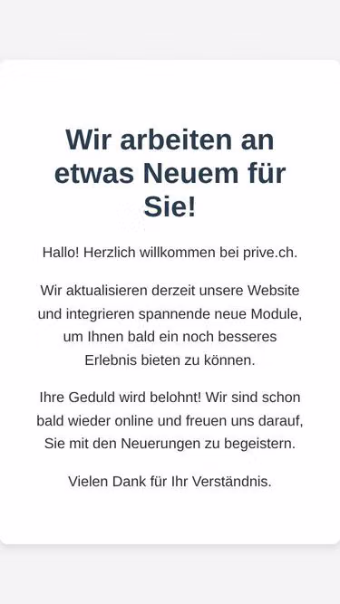 Screenshot of prive.ch