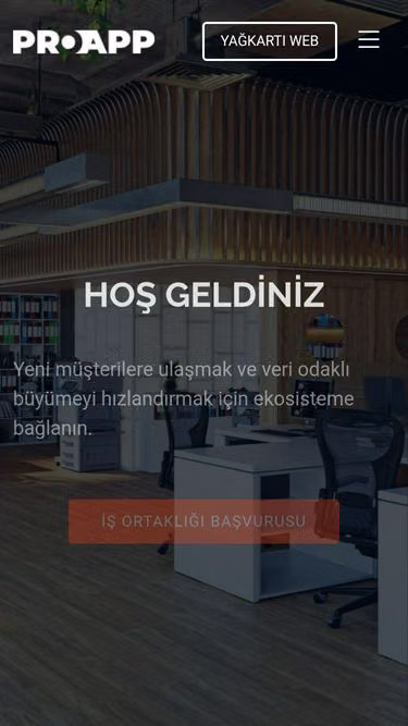 Screenshot of proapp.com.tr