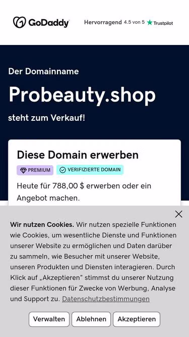 Screenshot of probeauty.shop