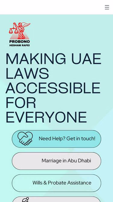 Screenshot of probono.ae