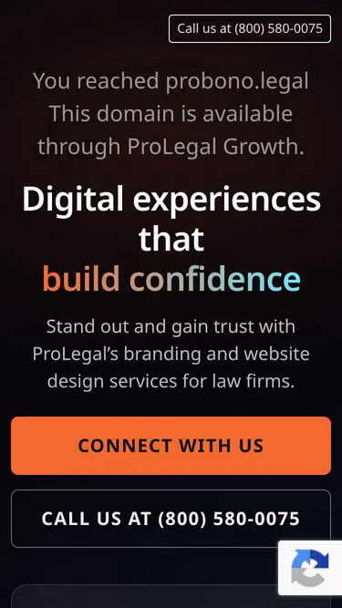 Screenshot of probono.legal