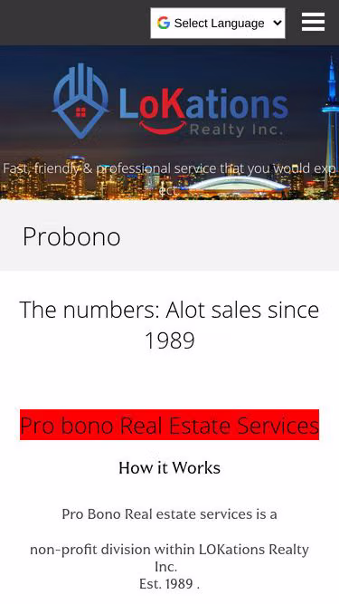 Screenshot of probono.realestate