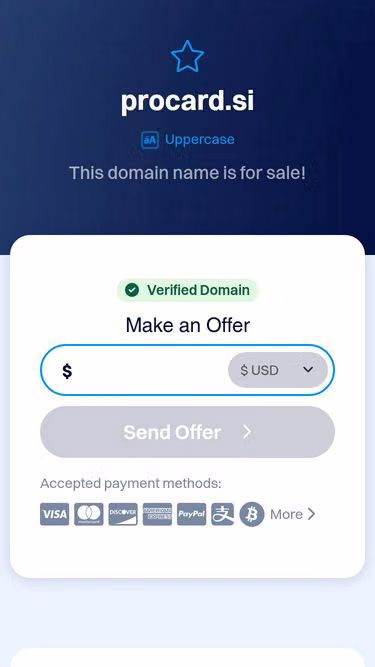 Screenshot of procard.si