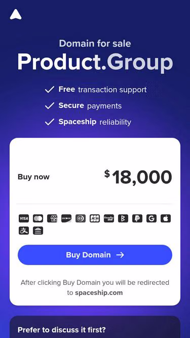 Screenshot of product.group