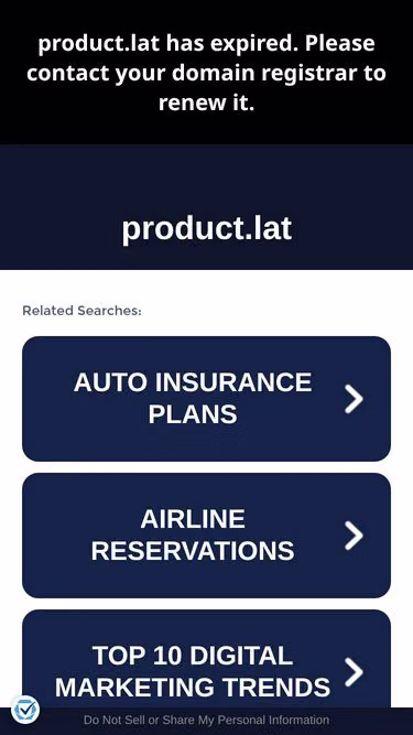 Screenshot of product.lat