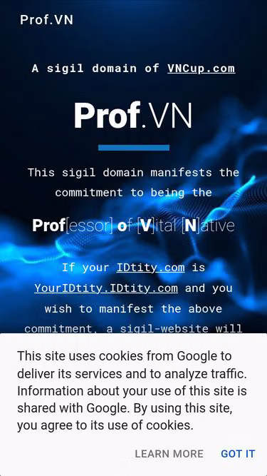 Screenshot of prof.vn