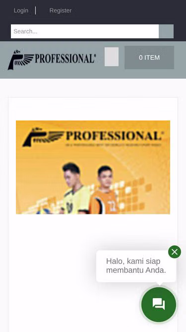Screenshot of professional.co.id