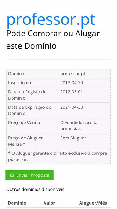 Screenshot of professor.pt