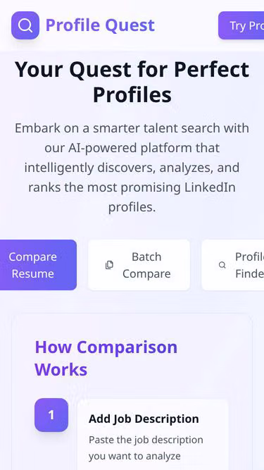 Screenshot of profile.quest