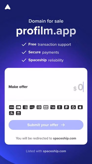 Screenshot of profilm.app