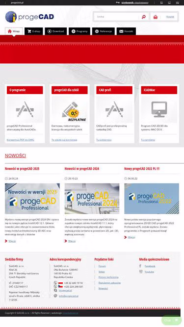 Screenshot of progecad.pl