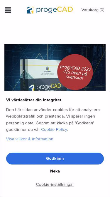 Screenshot of progecad.se