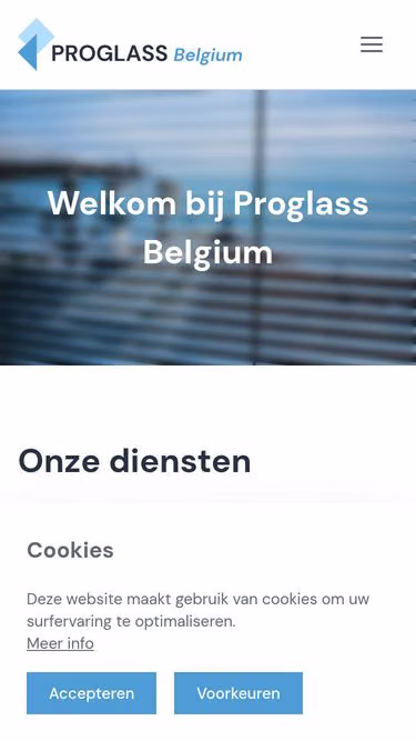 Screenshot of proglass.be