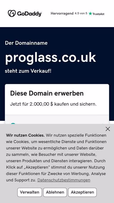 Screenshot of proglass.co.uk