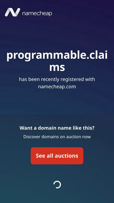 Screenshot of programmable.claims