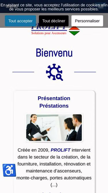 Screenshot of prolift.fr