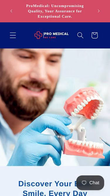 Screenshot of promedical.ca