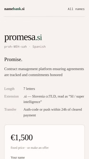Screenshot of promesa.si