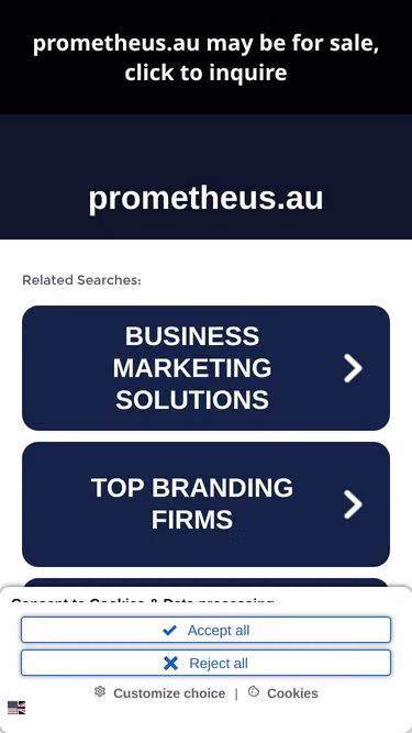 Screenshot of prometheus.au