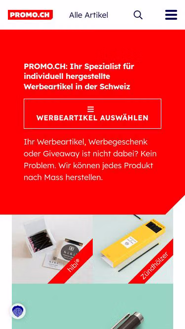 Screenshot of promo.ch