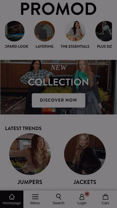 Screenshot of promod.ca