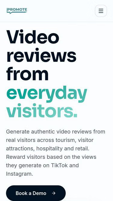 Screenshot of promote.io