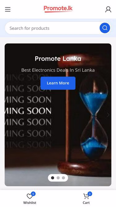 Screenshot of promote.lk