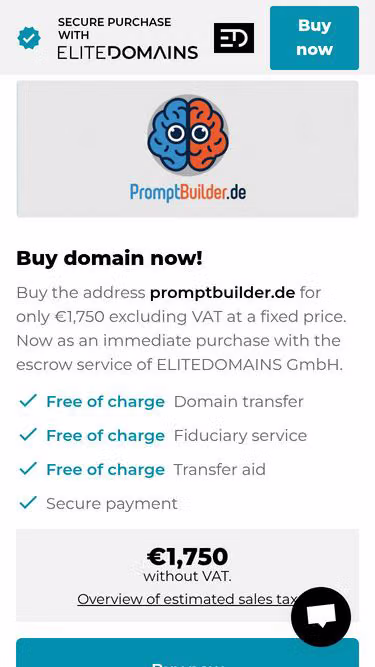 Screenshot of promptbuilder.de