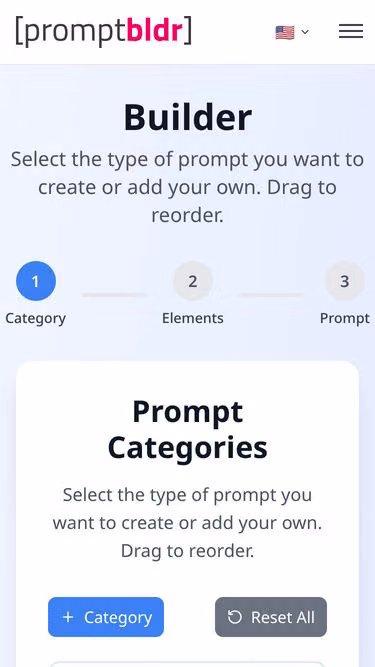 Screenshot of promptbuilder.nl