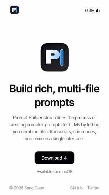 Screenshot of promptbuilder.site